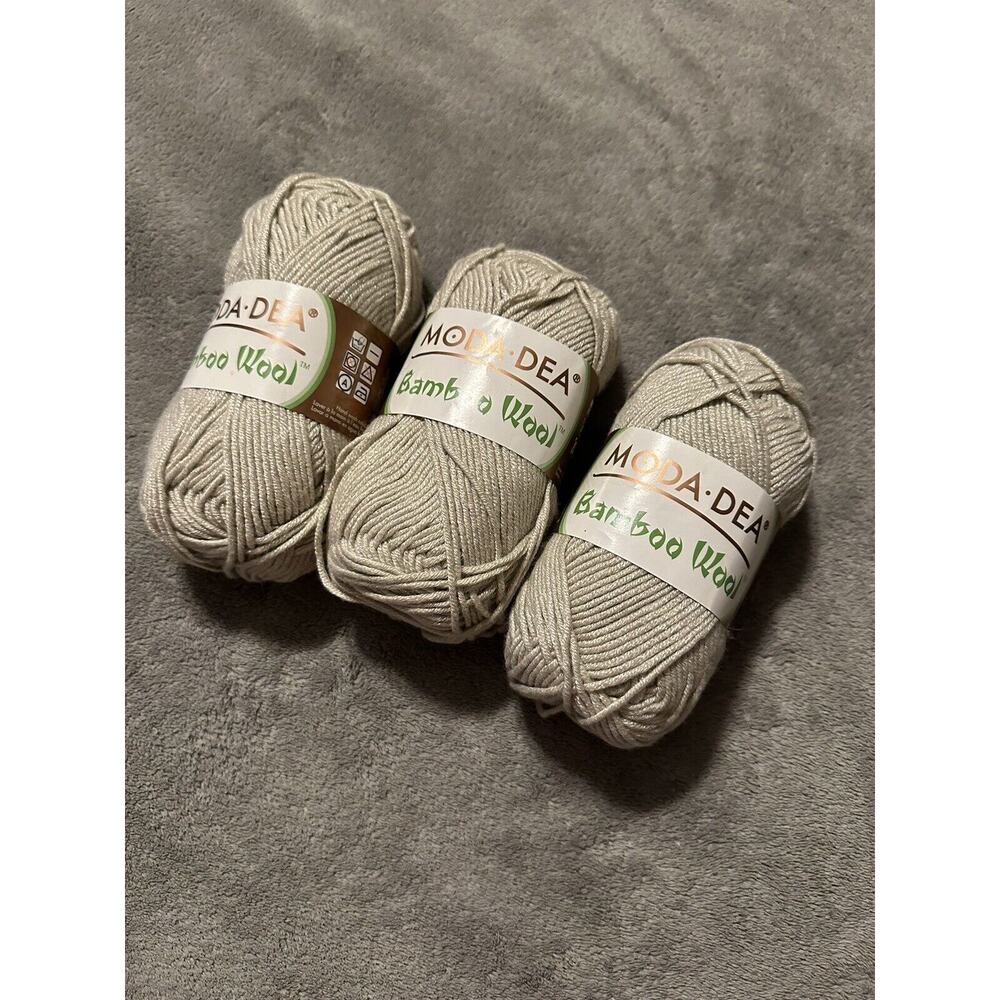 Moda Dea Bamboo Wool Yarn. Celery Green for Crafts, Sewing, Crochet, & Knitting.